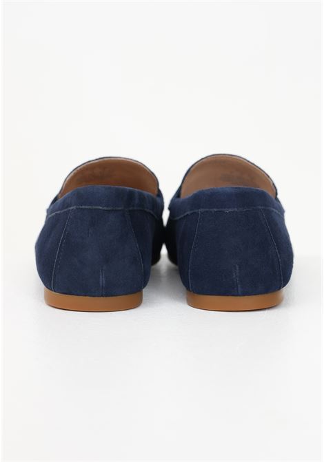 Blue suede loafers for men and women with LRL logo LAUREN RALPH LAUREN | 802946809002NAVY